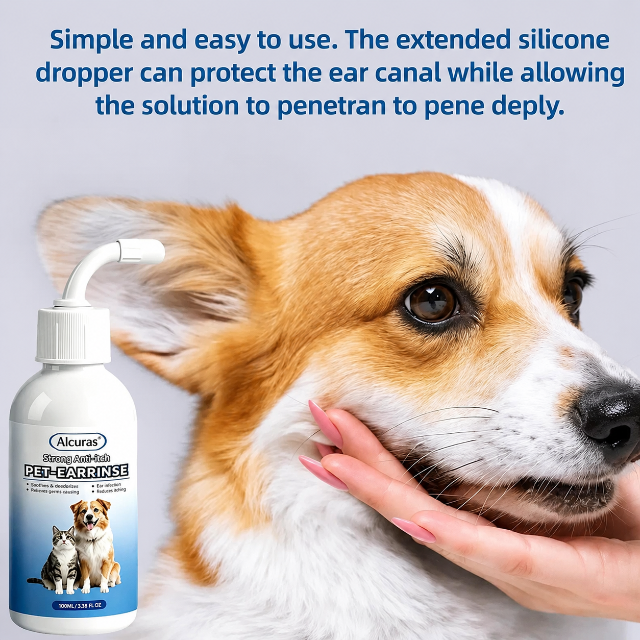 Gentle Pet Ear Wash | Odor-Free Cleaning for Dogs & Cats🐾