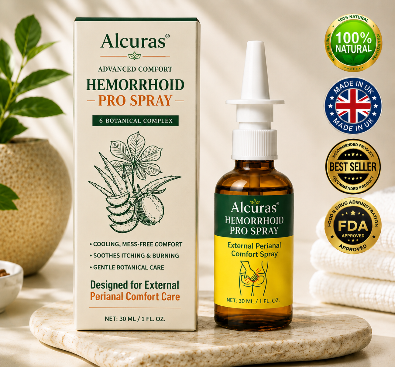 Alcuras® Advanced Comfort Hemorrhoid PRO Spray