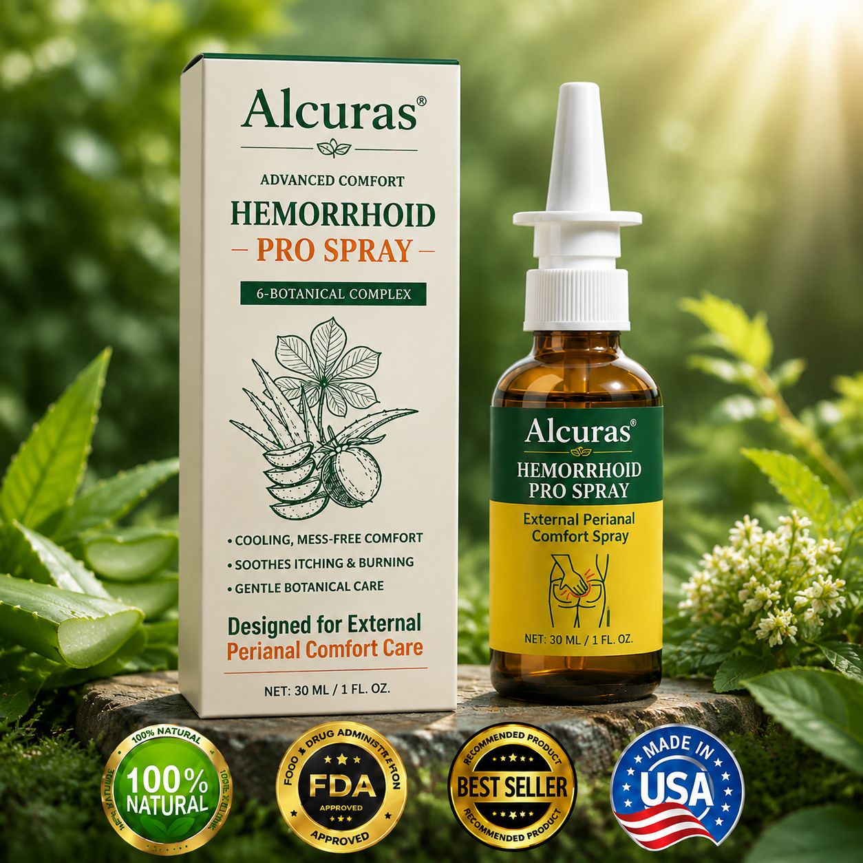 Alcuras® Advanced Comfort Hemorrhoid PRO Spray