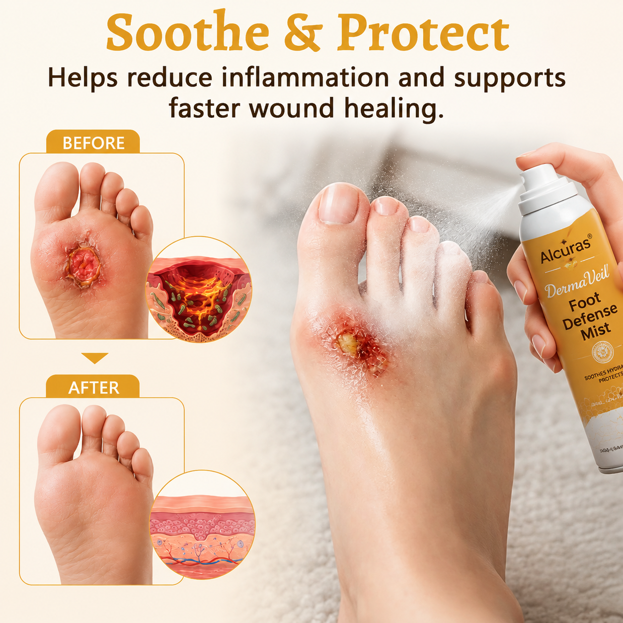 Alcuras® DermaVeil Foot Defense Mist2