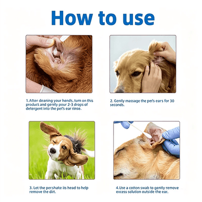 Gentle Pet Ear Wash | Odor-Free Cleaning for Dogs & Cats🐾