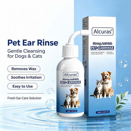 Gentle Pet Ear Wash | Odor-Free Cleaning for Dogs & Cats🐾