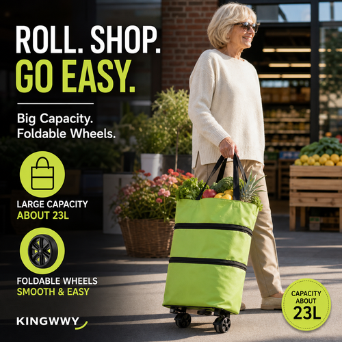 2-in-1 Foldable Shopping Cart