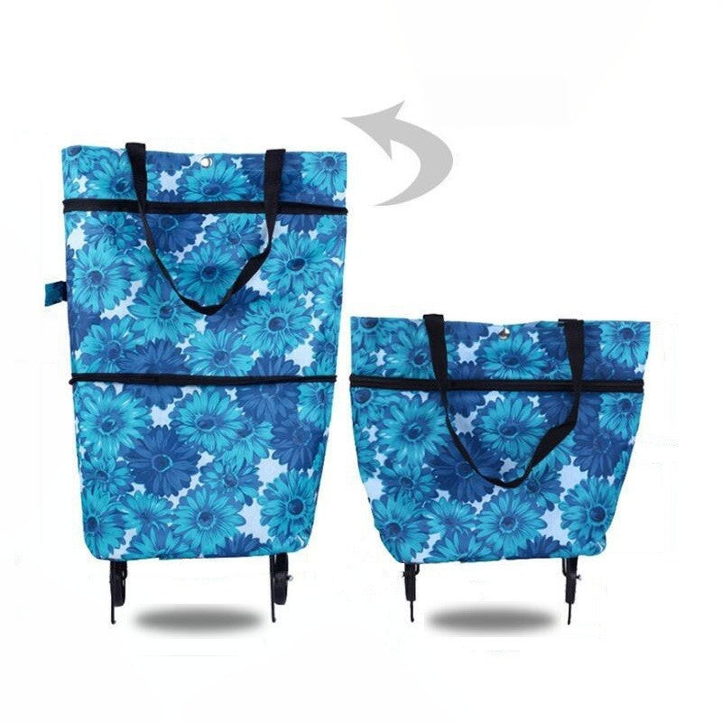 2-in-1 Foldable Shopping Cart