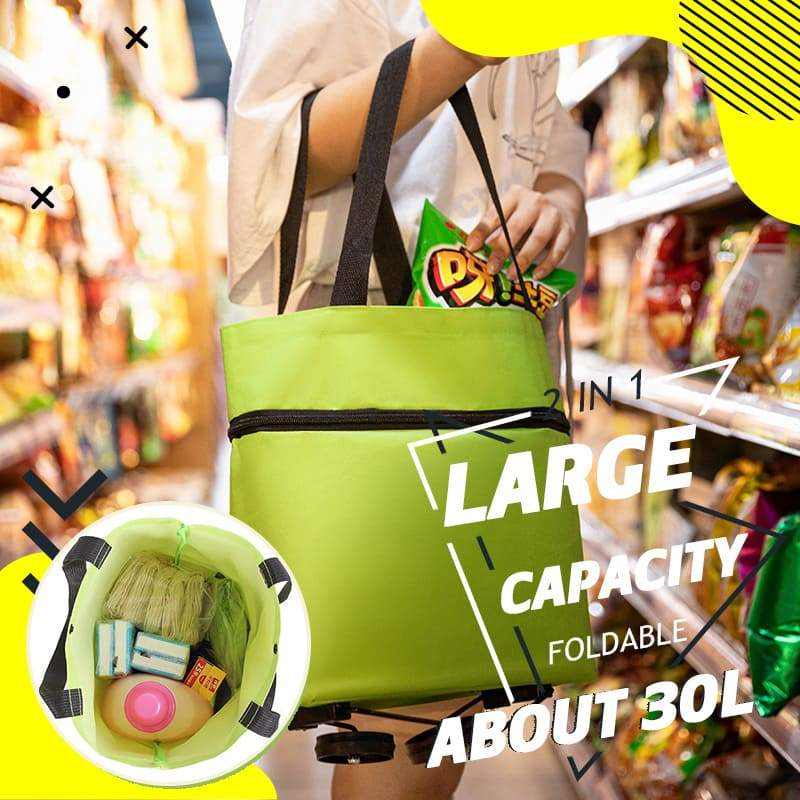 2-in-1 Foldable Shopping Cart