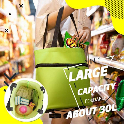 2-in-1 Foldable Shopping Cart