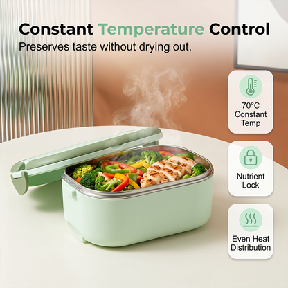 📢📢50% OFF !! ⏰Portable Electric Heated Lunch Box Water-Free Food Warmer