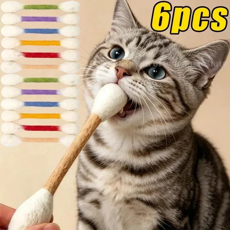😻Interactive Swab Cat Toy with Catnip