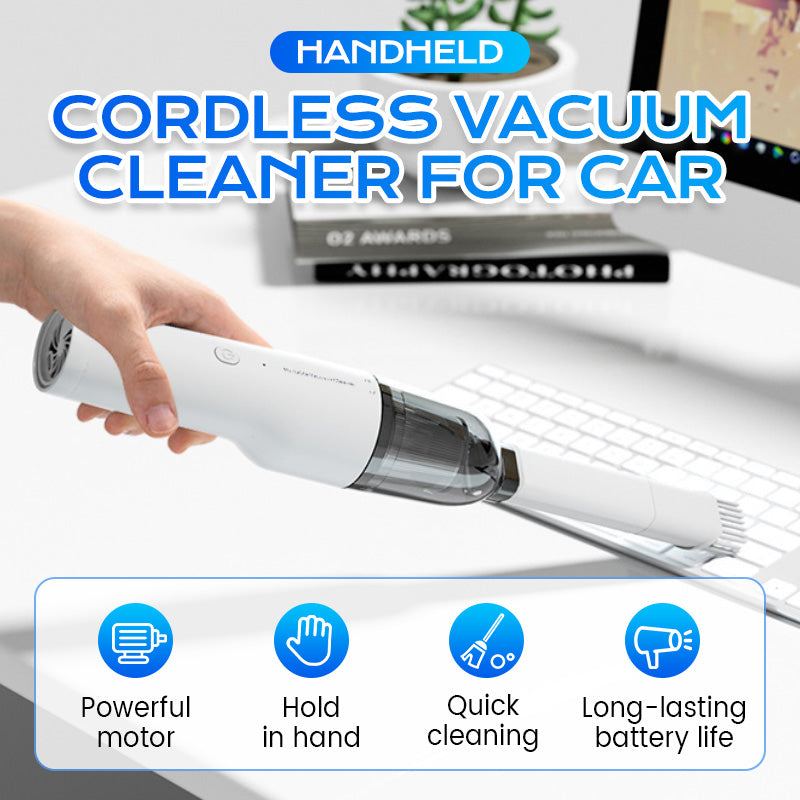 🚗50% OFF NOW ! ✨Handheld Cordless Car Vacuum Cleaner – Portable Mini Wireless Vacuum for Car Interior, Home Keyboard & Gap Deep Cleaning